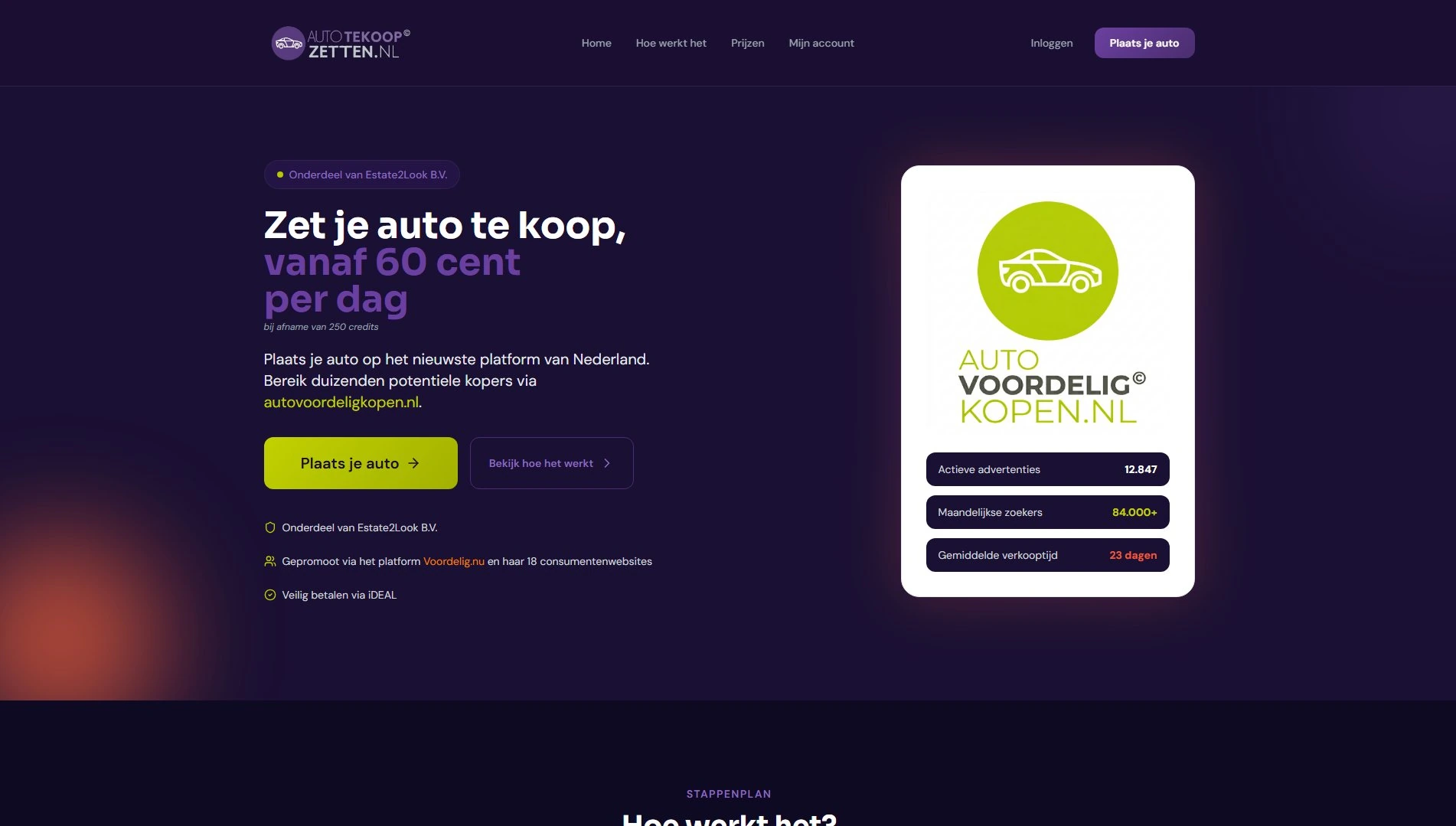 Auto Marktplaats homepage