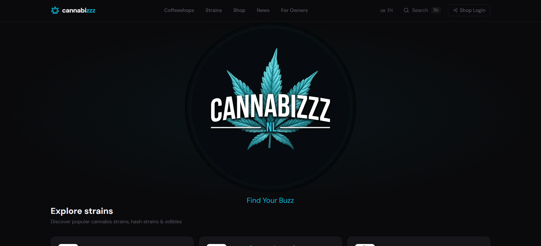 Cannabizzz coffeeshop platform