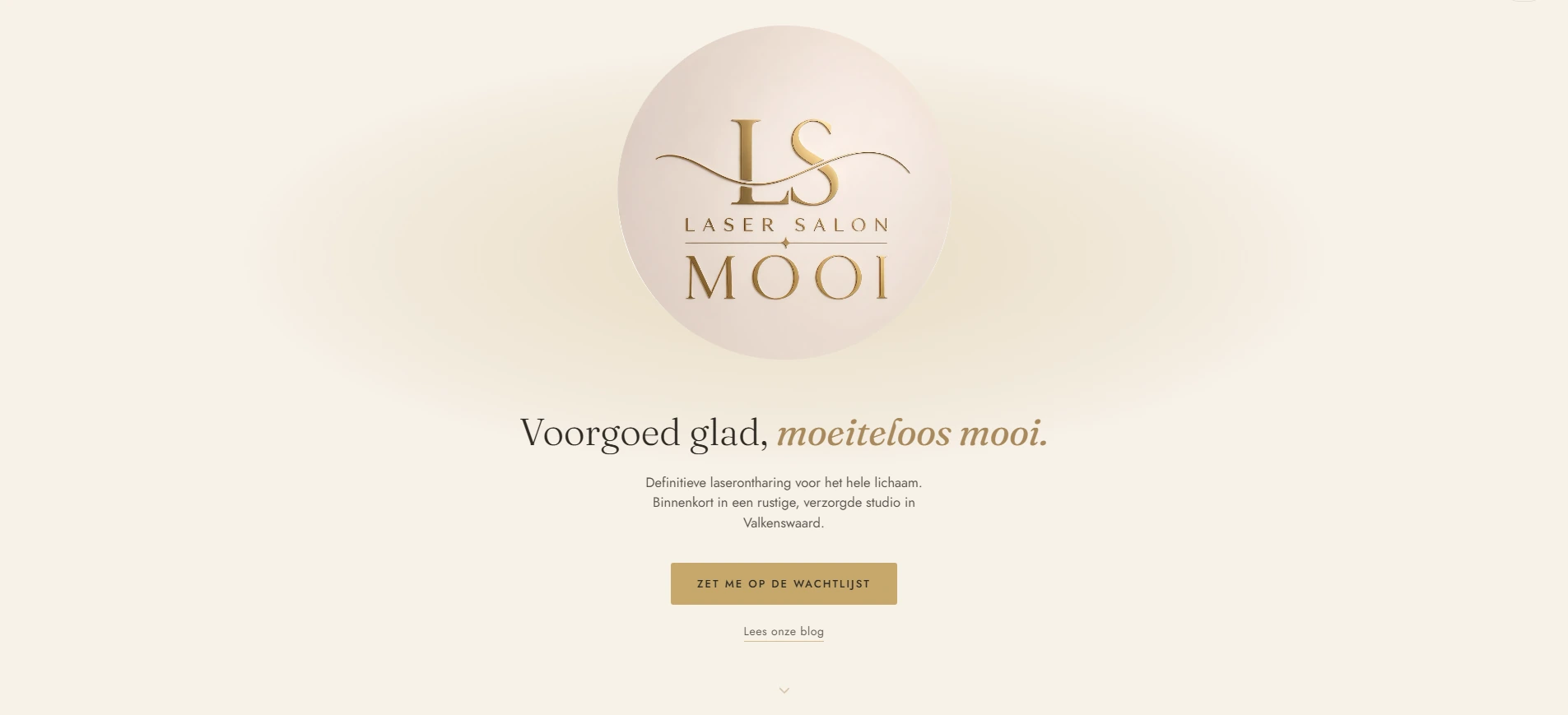 Laser Salon Mooi pre-launch website