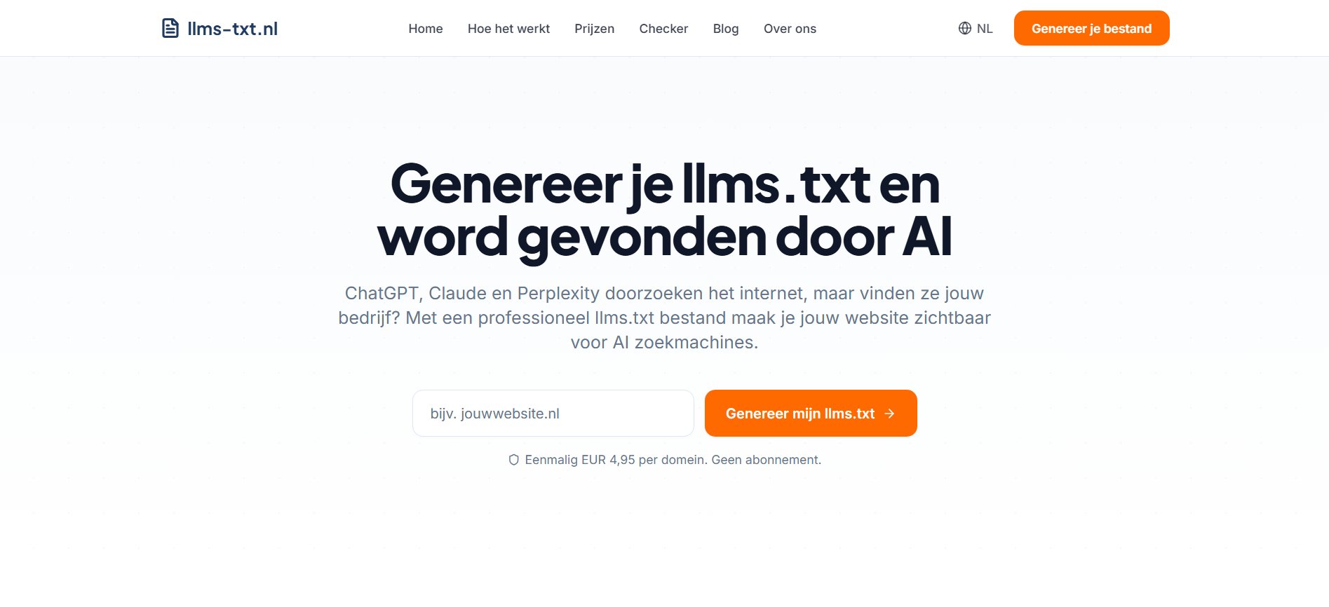 llms-txt.nl SaaS platform