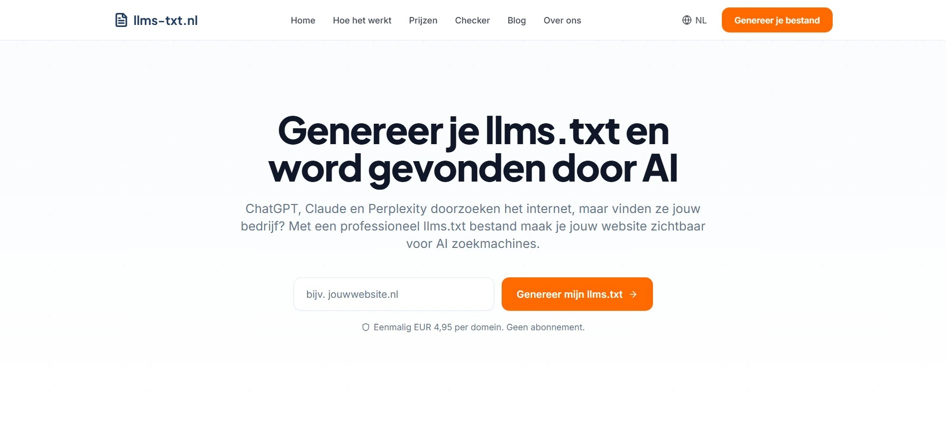 llms-txt.nl SaaS platform